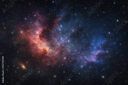 Stunning cosmic display featuring nebulae  galaxies  and stars perfect for wallpaper decor