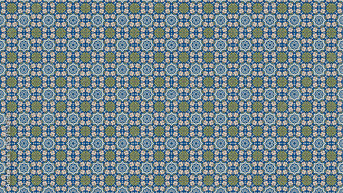 Premium and Colorful floral pattern with geometric design.