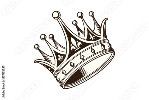crown of thorns,Photorealistic Royal Crown – Detailed Gold Craftsmanship in Pristine Light