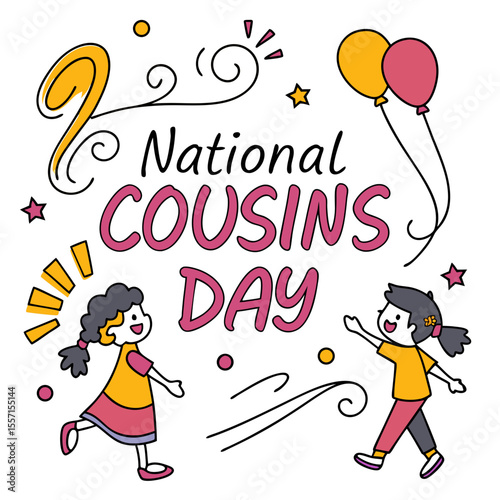 NATIONAL COUSINS DAY vector illustration