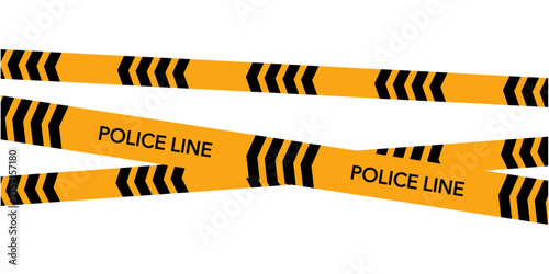 Warning and Caution illustration. Set of Police line illustration. Vector illustration.