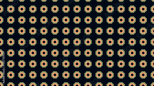 Premium and Colorful floral pattern with geometric design.