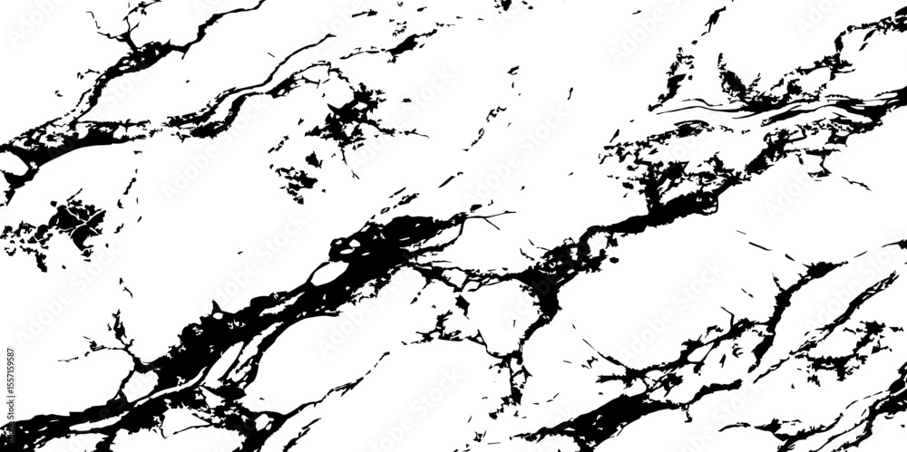 Fototapeta premium Generate a high-resolution, realistic image of a white marble slab with intricate black veining. Focus on capturing the natural flow and organic patterns of the veins.