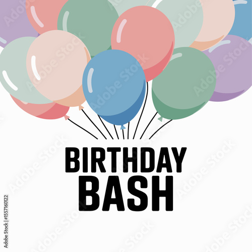  Modern typography for Birthday Bash