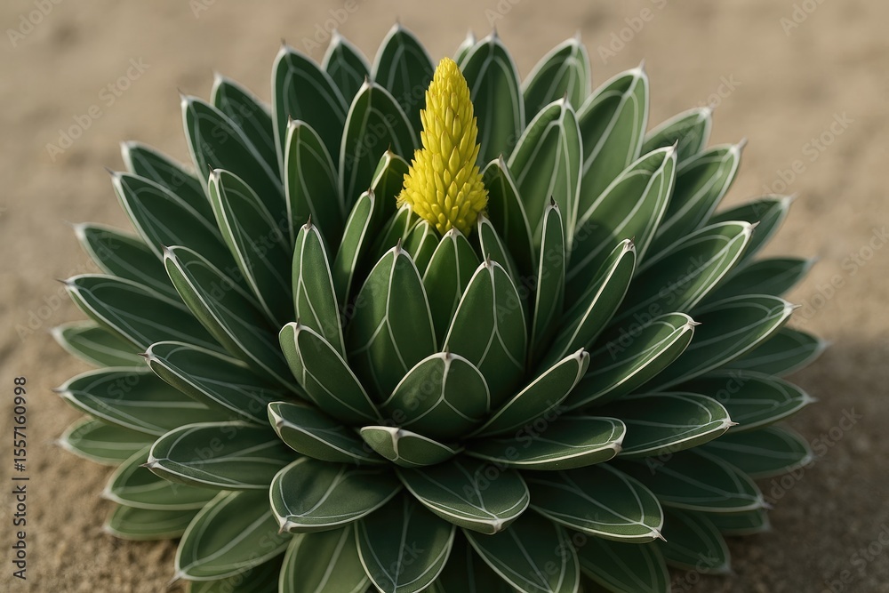 Fototapeta premium Desert plant at the summit of Horcones Peak