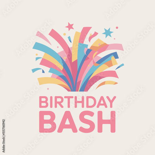  Modern typography for Birthday Bash