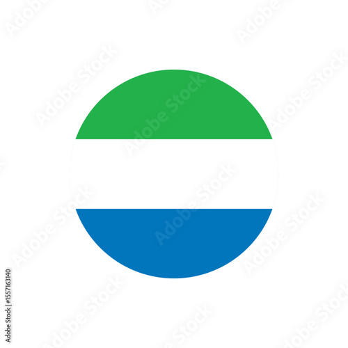 Photos Sierra Leone round flag icon vector illustration for independence day celebratio