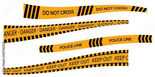 Wallpaper Mural Warning and Caution illustration. Set of Police line illustration. Vector illustration. Torontodigital.ca