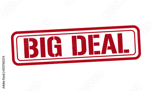 BIG DEAL red stamp text vector, rubber stamp