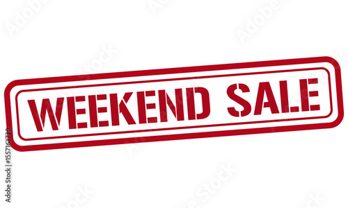 WEEKEND SALE red stamp text vector, rubber stamp
