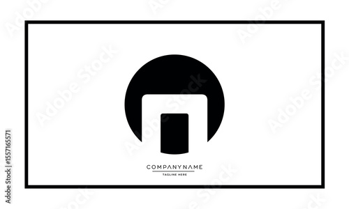Alphabet letters N or NN logo monogram