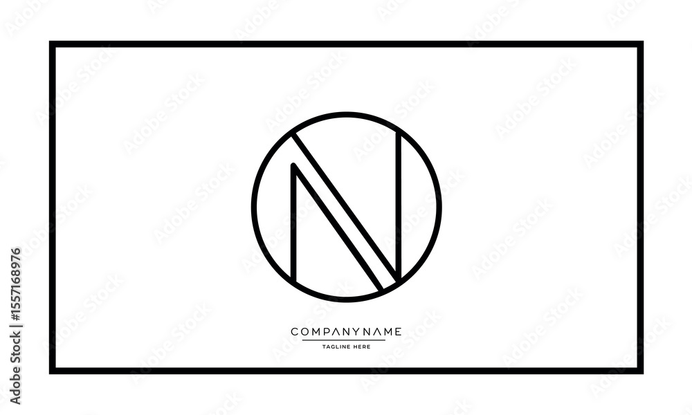 Fototapeta premium Alphabet letters N or NN logo monogram