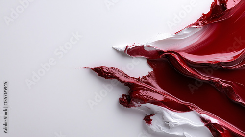 paint strokes splash brush in red, black, and white background	