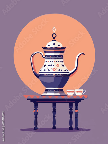 arabic teapot and cups