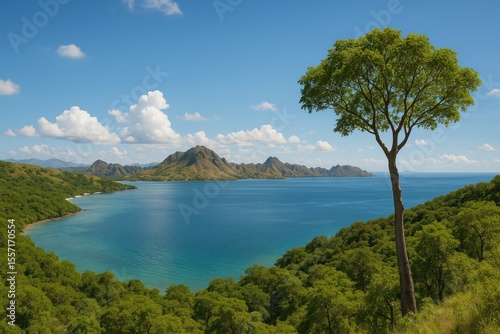 Wallpaper Mural View of Rinca Island from Golo Mori in Labuan Bajo, Flores Torontodigital.ca