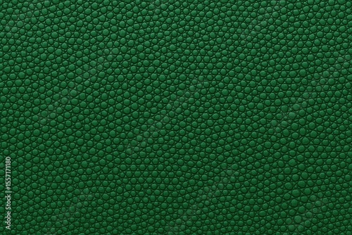 Vibrant green textured leather with shagreen pattern
