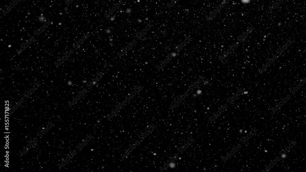 Obraz premium Falling Snow on Black Background