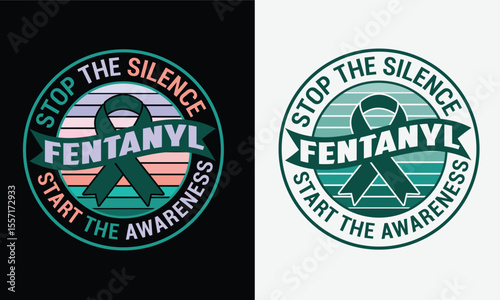 Fentanyl awareness design for t-shirt, bags, mugs, stickers, banner, poster, icon, logo etc. Fully Editable Print Ready Template - Vector.