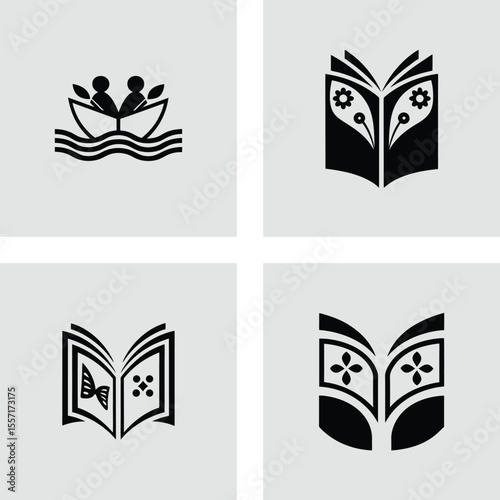 Empowering Literacy Book and Nature Icon Designs