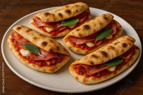 Delicious and fresh Saltimbocco-inspired pizza paninis