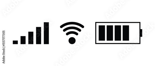 Phone Status Bar Icon Vector