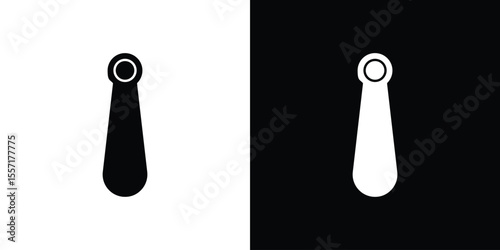 Shoehorn icon. Black Silhouette. Graphic illustration.