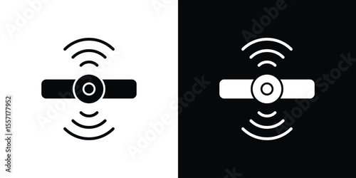 Sensor icon. Black Silhouette. Graphic illustration.
