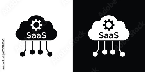 SaaS icon vector, Symbol, logo illustrations