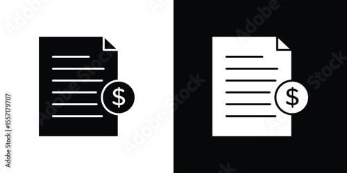 Invoice icon vector, Symbol, logo illustrations