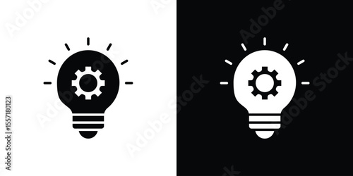 Implementation icon. Black Silhouette. Graphic illustration.