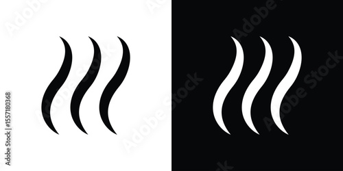 Hot icon. Black Silhouette. Graphic illustration.