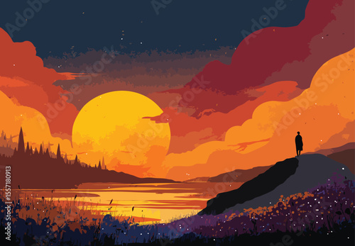 sunrise illustration