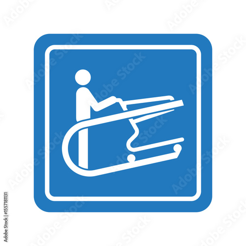 Hold The Trolley Handle Sign