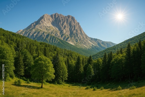 The tallest mountain in the Apennine range, situated fully within the eastern part of a region in Italy.