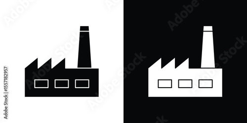 Factory icon vector, Symbol, logo illustrations