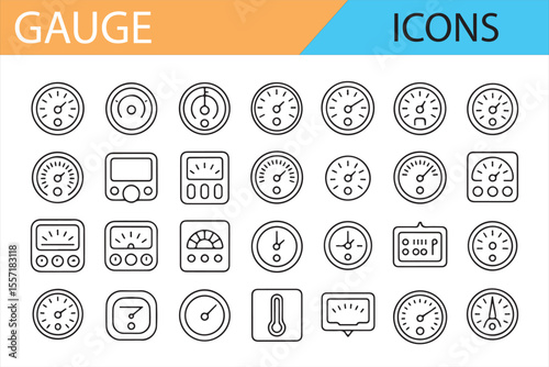 Collection of Gauges and Indicators for Control Systems and Monitoring