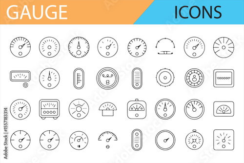 Measurement and Gauge Icons for Automotive and Industrial Use