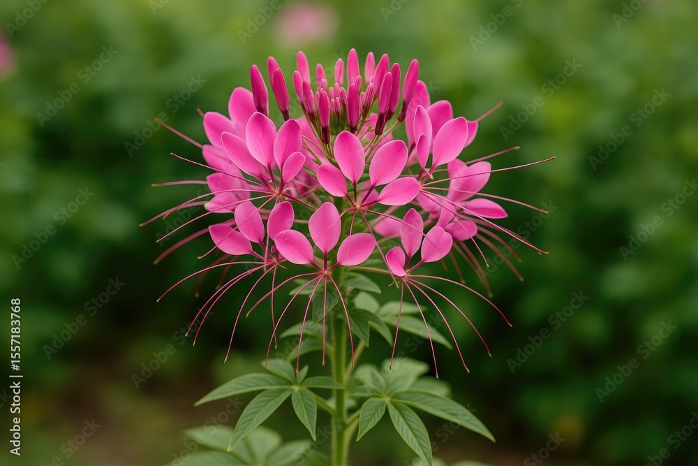 Fototapeta premium Rose Queen and Spider Flower: The Cleome Hasslerina Plant
