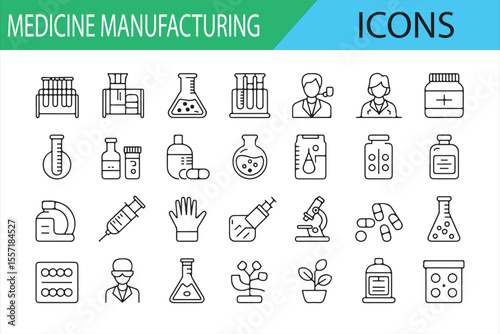 Simple Icons for Pharmaceutical Production and Laboratory Research