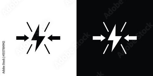 Conflict icon. Black Silhouette. Graphic illustration.