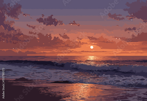 sunrise vector art