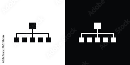 classification icon. Black Silhouette. Graphic illustration.