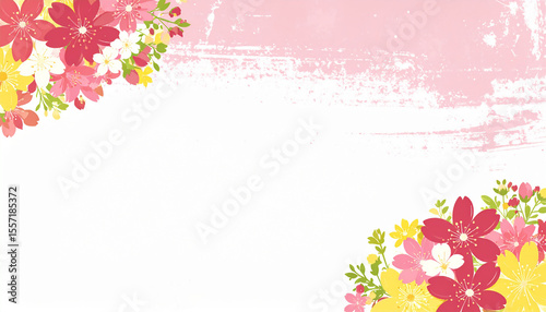 Elegant watercolor floral background with space personalized text and design
