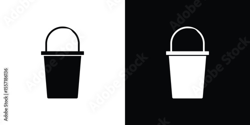 Bucket icon vector, Symbol, logo illustrations