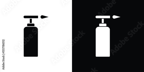 Blowtorch icon. Black Silhouette. Graphic illustration.