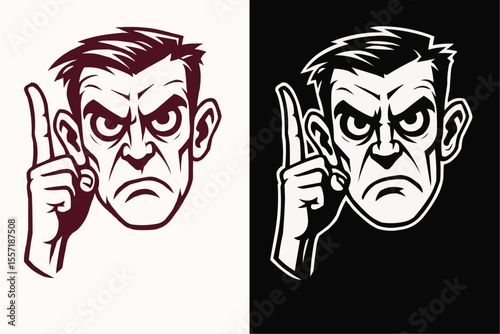 angry face of a vampire