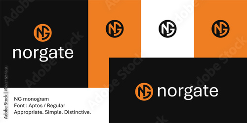Modern NG monogram logo in circle for broadcast, tech, or media use.