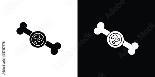 Multiple myeloma icon. Black Silhouette. Graphic illustration.