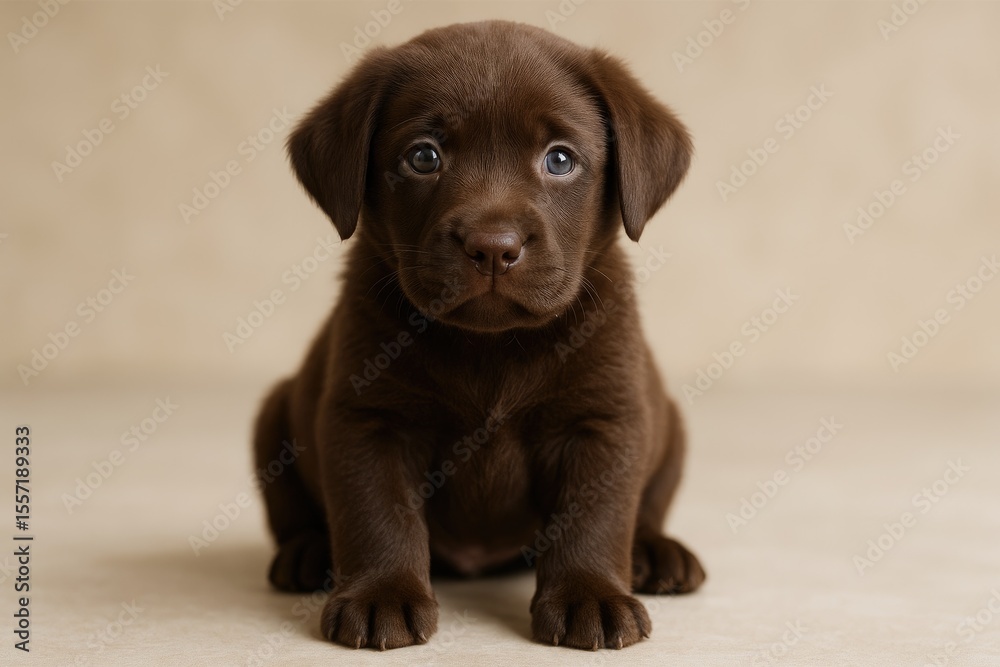 Adorable young chocolate Labrador retriever as a pet Adorable young chocolate Labrador retriever as a pet