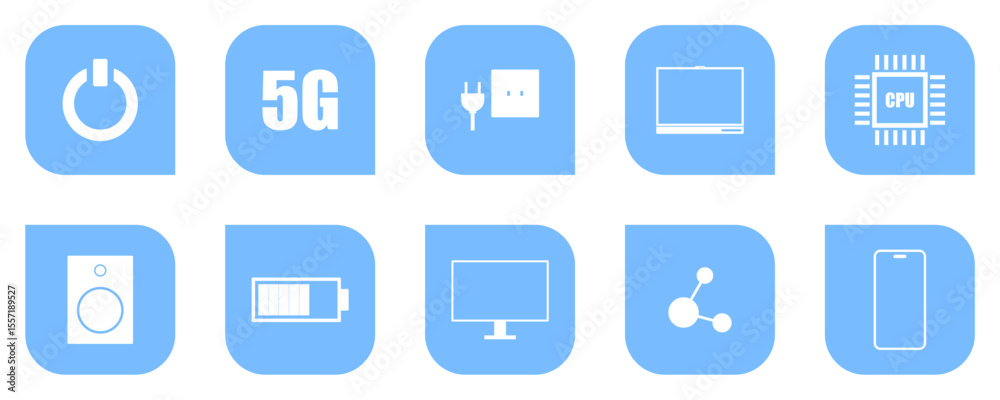 Technology Icons Set, Modern Technology Icons, Electronic Device Symbols Collection, Flat Digital Interface Icons on transparent background Technology Icons Set, Modern Technology Icons, Electronic Device Symbols Collection, Flat Digital Interface Icons on transparent background